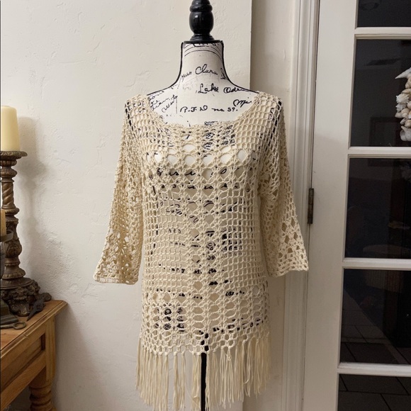 Crochet Top with Tassles - Picture 1 of 5
